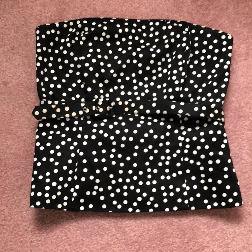 White House black market polka dot tube top